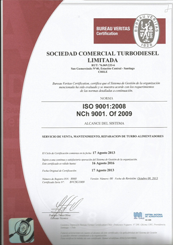 Certificado ISO 9001:2008